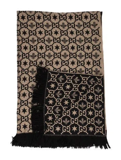 Pre-owned Gucci Gg Throw Blanket In Brown