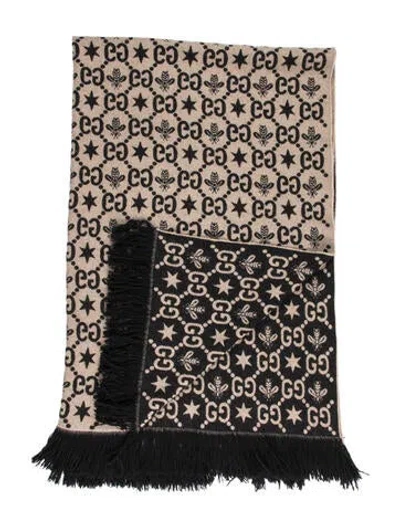 Pre-owned Gucci Gg Throw Blanket In Brown