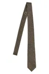 Gucci Men 'gg' Tie In Gray