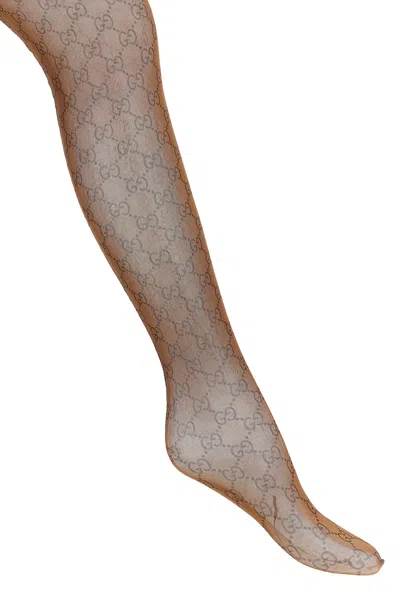 Gucci 'gg' Tights In Brown