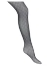 Gucci Gg Tights Socks Black In Gray
