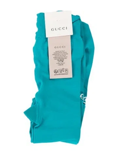 Pre-owned Gucci Gg Tights W/tags In Blue