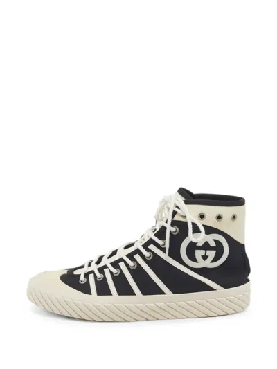 Pre-owned Gucci Gg Tortuga Sneakers In Black