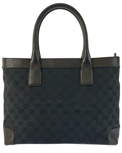 Gucci Gg Tote (authentic Pre-loved) In Black