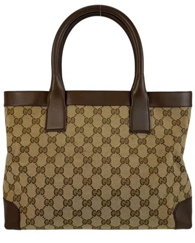 Gucci Gg Tote Bag (authentic Pre-loved) In Brown