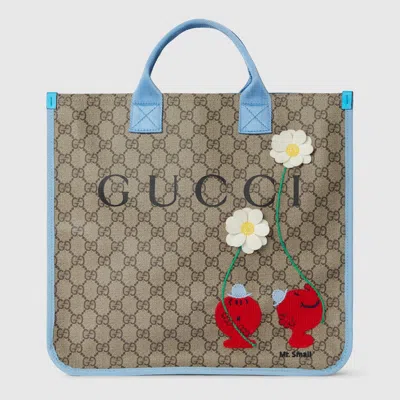 Gucci Kids' Gg Tote Bag With Print In Multi