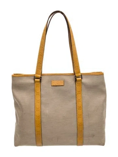 Pre-owned Gucci Gg Tote In Brown