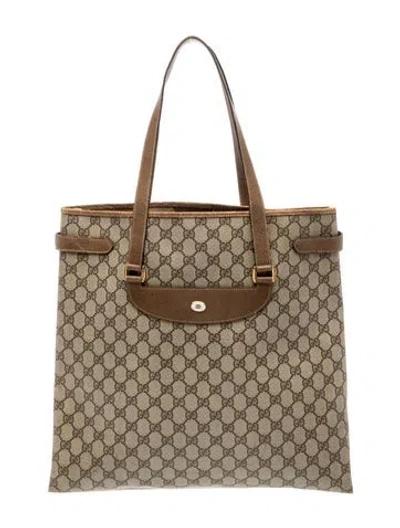 Pre-owned Gucci Gg Tote In Neutral