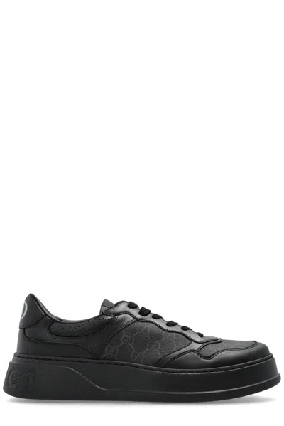Gucci Gg Trainer Low-top Sneakers In Black