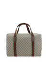 Gucci Large Duffle Bag With Web In White