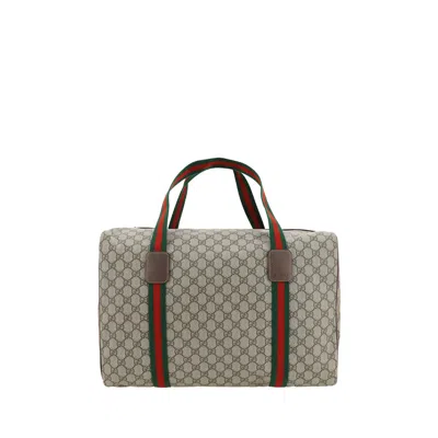 Gucci Gg Travel Bag In Brown