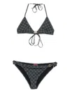 Gucci Gg Pattern Halter Neck Triangle Top Swimsuit