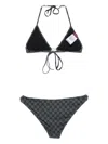Gucci Gg Triangle Bikini Set In Black