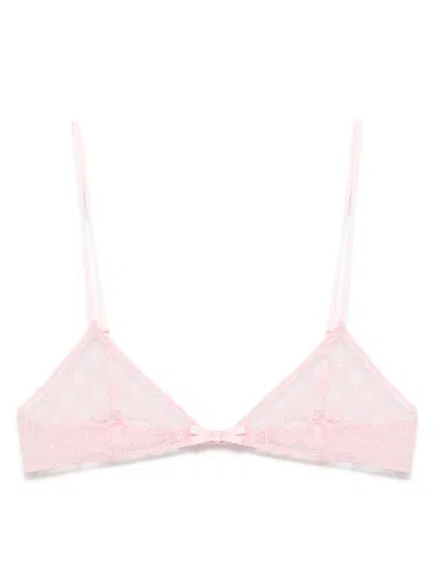 Gucci Women Gg Tulle Bra In Pink