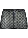 Gucci Sheer Fabric Culottes Lace Detailing