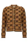 Gucci Gg Jacquard Buttoned Cardigan In Brown