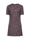 Gucci Textured Wool Dress Featuring Signature Buttons