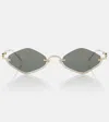 Gucci Gg Upside Down Sunglasses In Gold