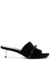GUCCI GUCCI VELVET SANDAL WITH HEEL