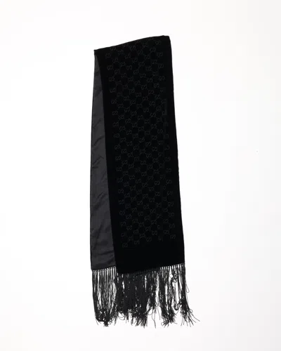 Gucci Gg Velvet Scarf In Brown
