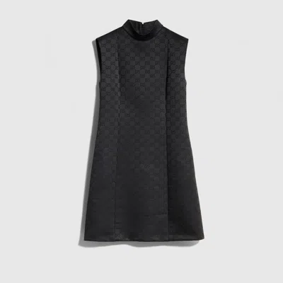 Gucci Gg Viscose Jacquard Dress In Black