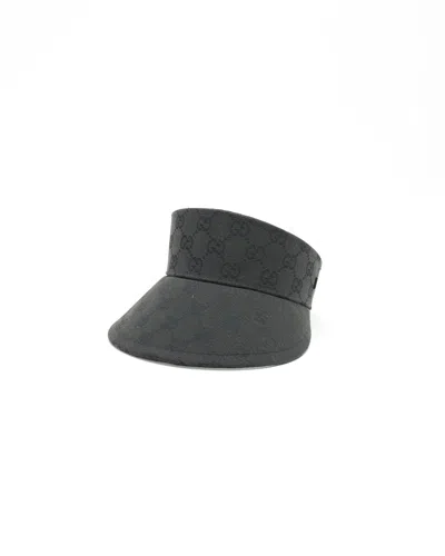 Gucci Gg Visor Hat In Black