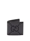 Gucci Gg Jumbo Leather Billfold Wallet In Black  