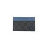 Gucci Gg Canvas Card Holder In Blue
