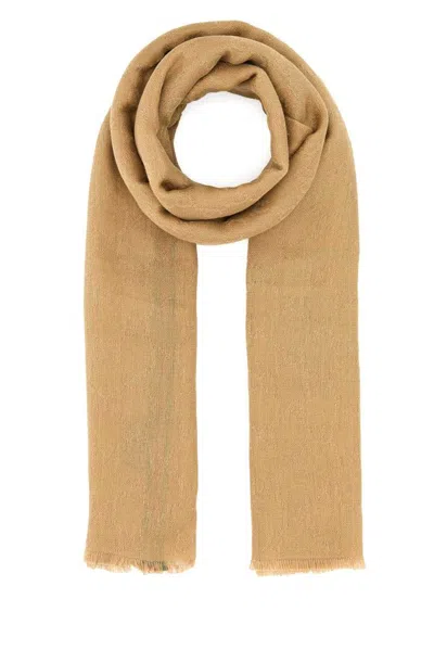 Gucci Gg Web Trim Stole In Beige