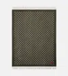 Gucci Gg Wool And Cashmere Blanket In Green