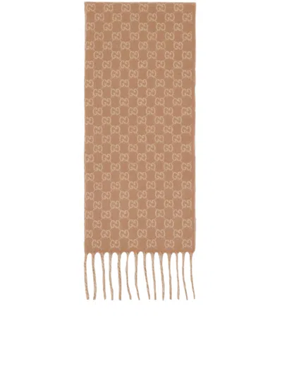 GUCCI GG WOOL AND CASHMERE SCARF