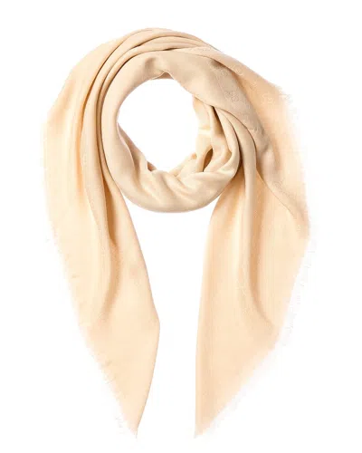 Gucci Gg Wool & Silk-blend Scarf In Neutral