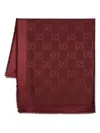 GUCCI GG WOOL AND SILK BLEND SCARF