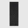 Gucci Gg Wool And Silk Jacquard Stole In Black