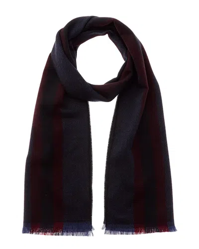 Gucci Gg Wool & Silk-blend Scarf In Blue