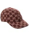 Gucci Gg Wool Baseball Cap In Brown