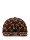 Gucci Gg Canvas Wool Baseball Cap In Brown