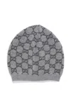 Gucci Gg Wool Beanie In Gray