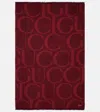 Gucci Wool-blend Bouclé Blanket In Red
