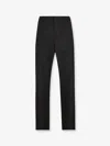 Gucci Tailored Trousers Subtle Pattern Belt Loops In Black