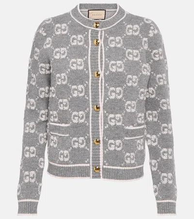 Gucci Gg Wool Bouclé Jacquard Cardigan In Multi