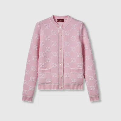GUCCI GUCCI GG WOOL BOUCLÉ JACQUARD CARDIGAN