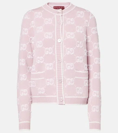 GUCCI GG WOOL BOUCLÉ JACQUARD CARDIGAN