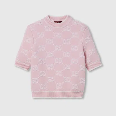 GUCCI GUCCI GG WOOL BOUCLÉ JACQUARD TOP