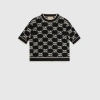 Gucci Gg Jacquard Wool Bouclé Top In Schwarz