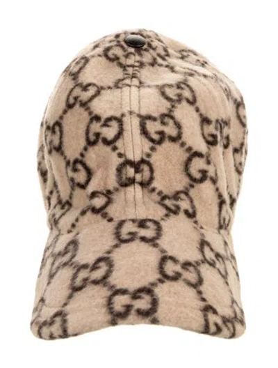 Pre-owned Gucci Gg Wool Cap In Neutral