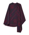 Gucci Gg Wool Cape In Black