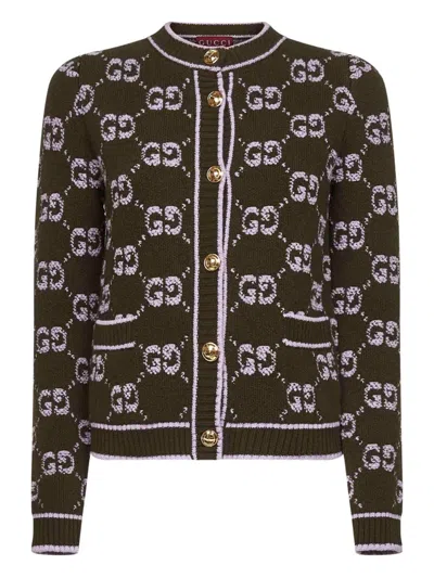 GUCCI GUCCI GG WOOL CARDIGAN