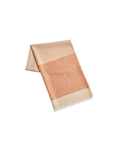 Gucci Gg Wool Cashmere Silk Stole In Brown