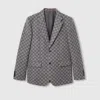 Gucci Gg Wool Flannel Jacket In Grey